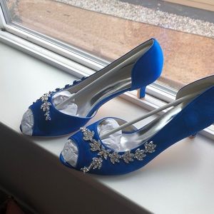 Women's Wedding Shoes Plus Size Kitten Heel Peep Toe